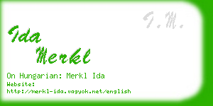 ida merkl business card